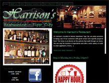Tablet Screenshot of harrisonsrestaurant.com
